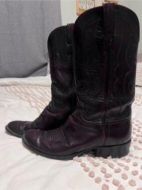 Lucchese Black Cherry Cowboy Boots Mens 9D